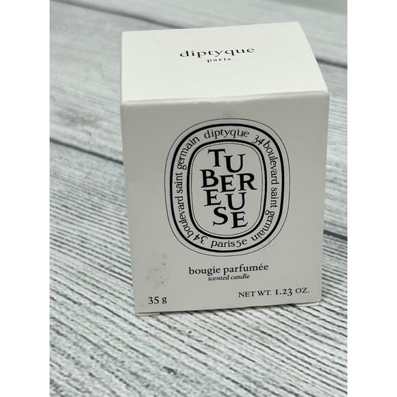 New Diptyque Tubereuse Scented Candle Bougie Parfumee 35g / 1.23oz Mini - Picture 4 of 8